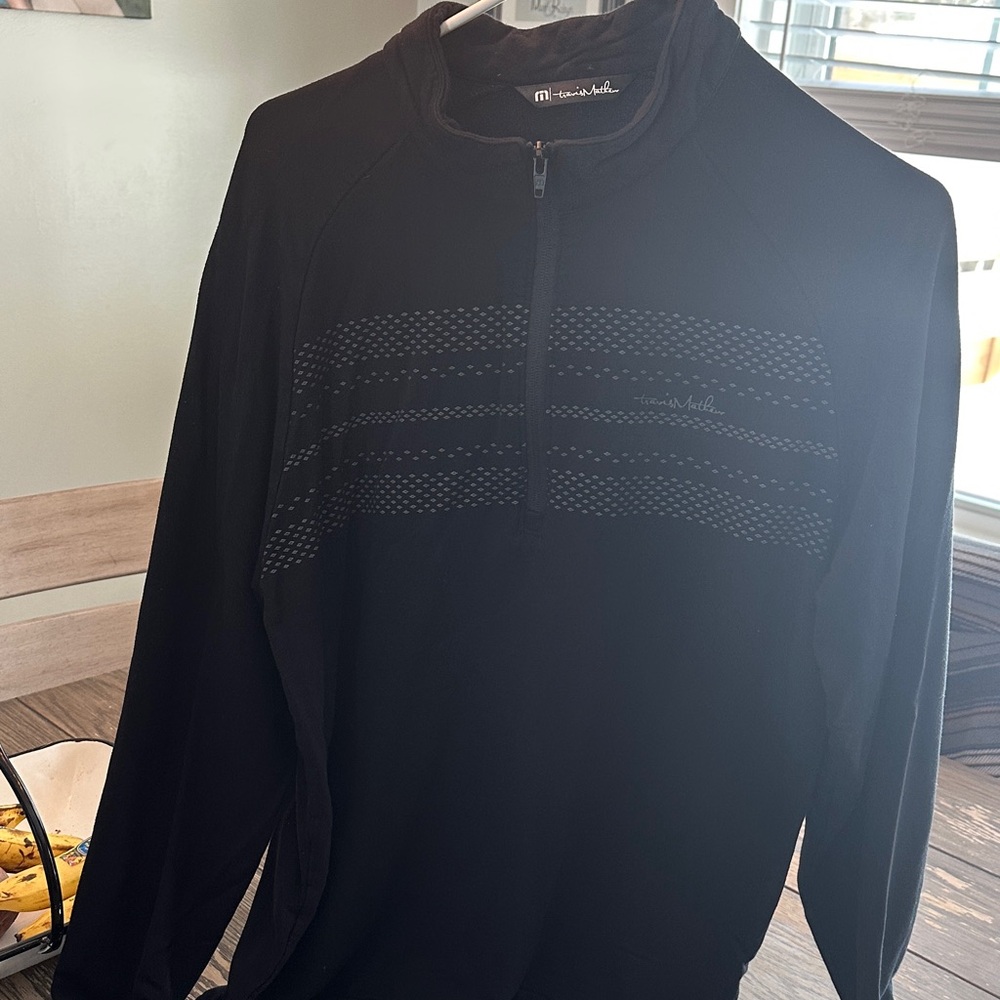 Travis Mathew Black Zip-Up Sweater